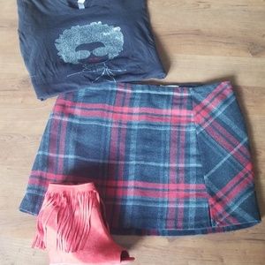 Cato plaid mini skirt